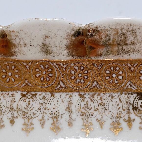 Antique Celery Tray Made in Germany Gold Trim Hand Painted Roses - Picture 3 of 7